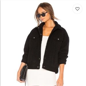 MARGOT OVERSIZED SHERPA JACKET IN BLACK